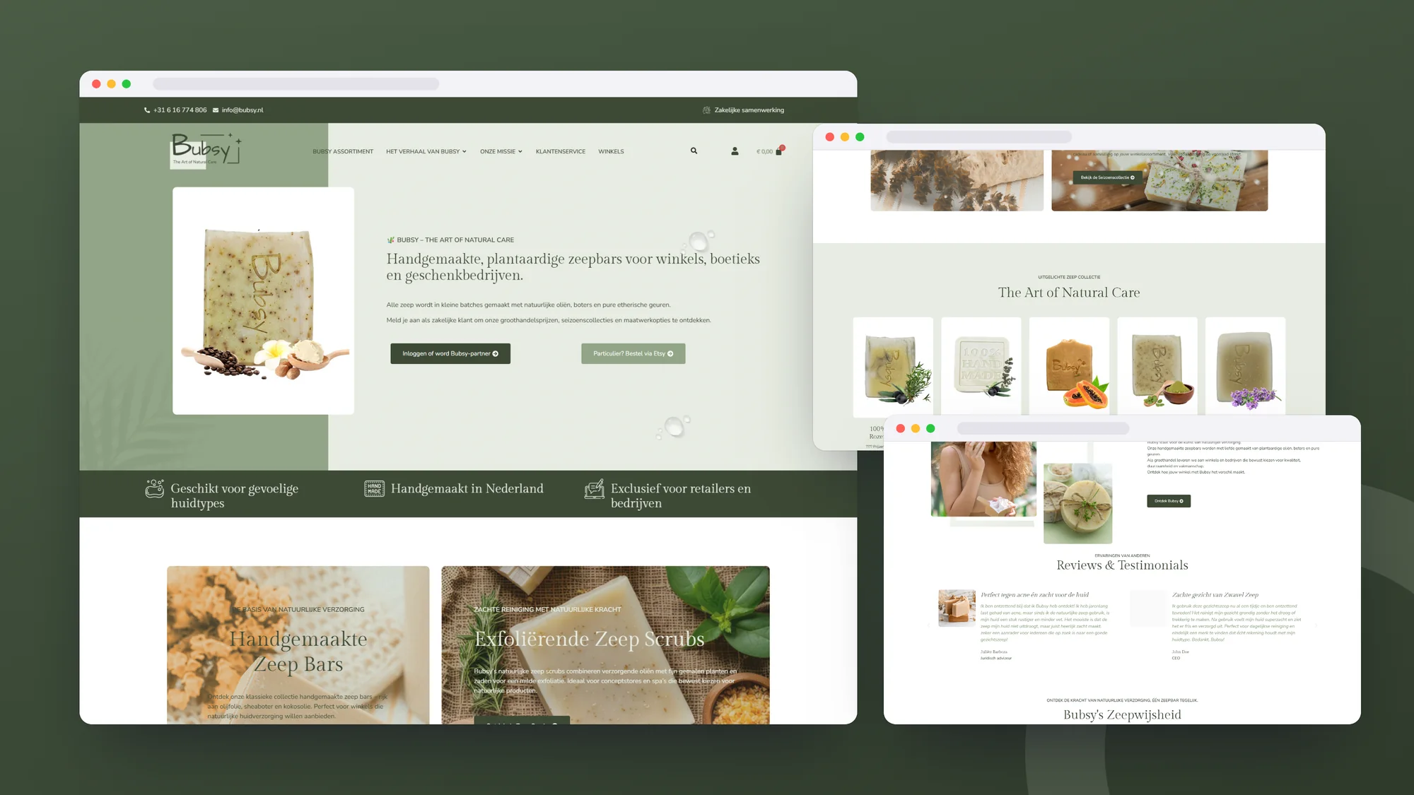 Bubsy: B2B-webshop door SjopSjop, getoond op desktop, laptop en smartphone